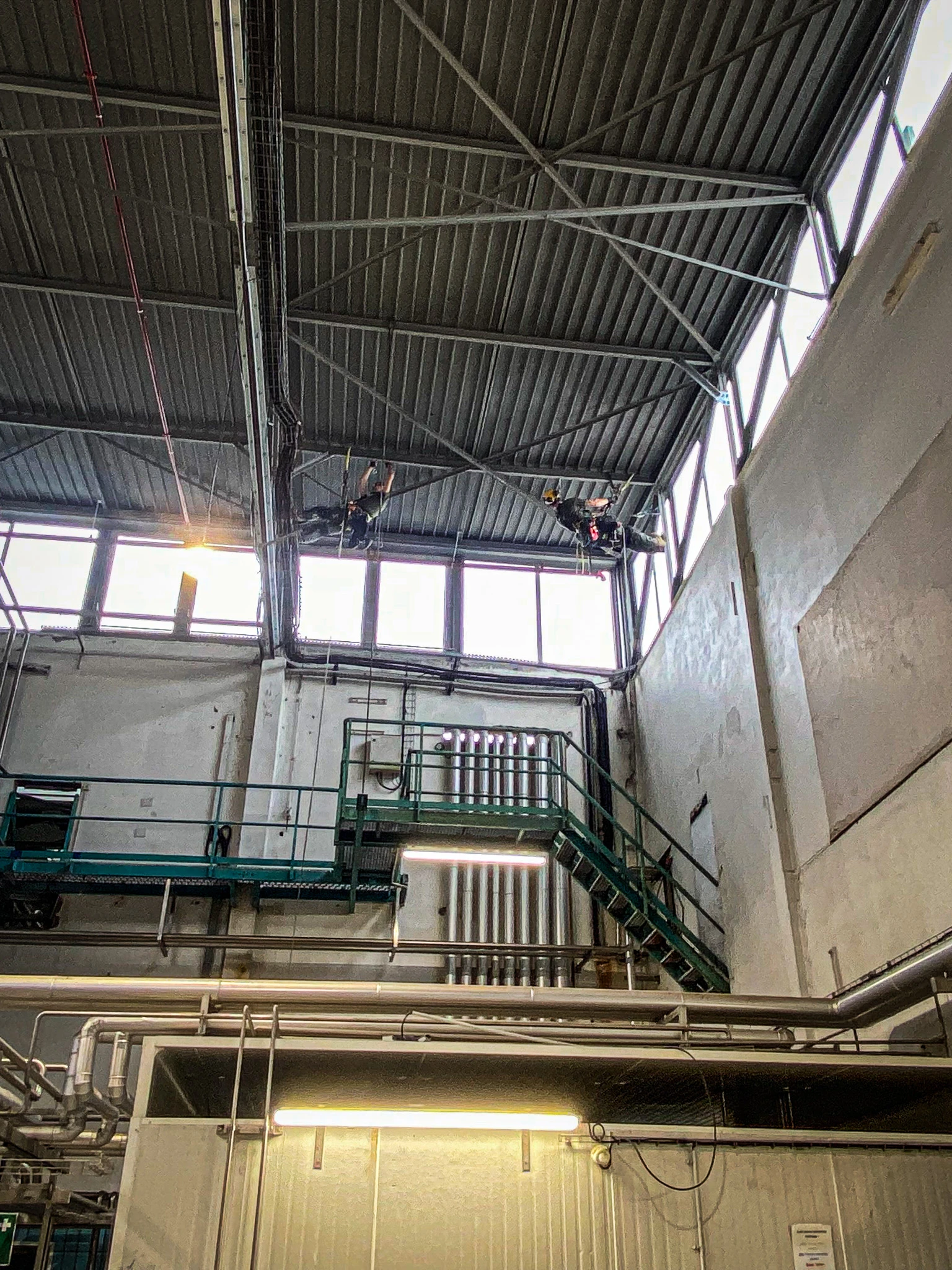 Intervention de cordistes MS Access pour sprinklers en pleine production chez AAI VIELLE ST GIRONS à Toulouse (industrie) – 1